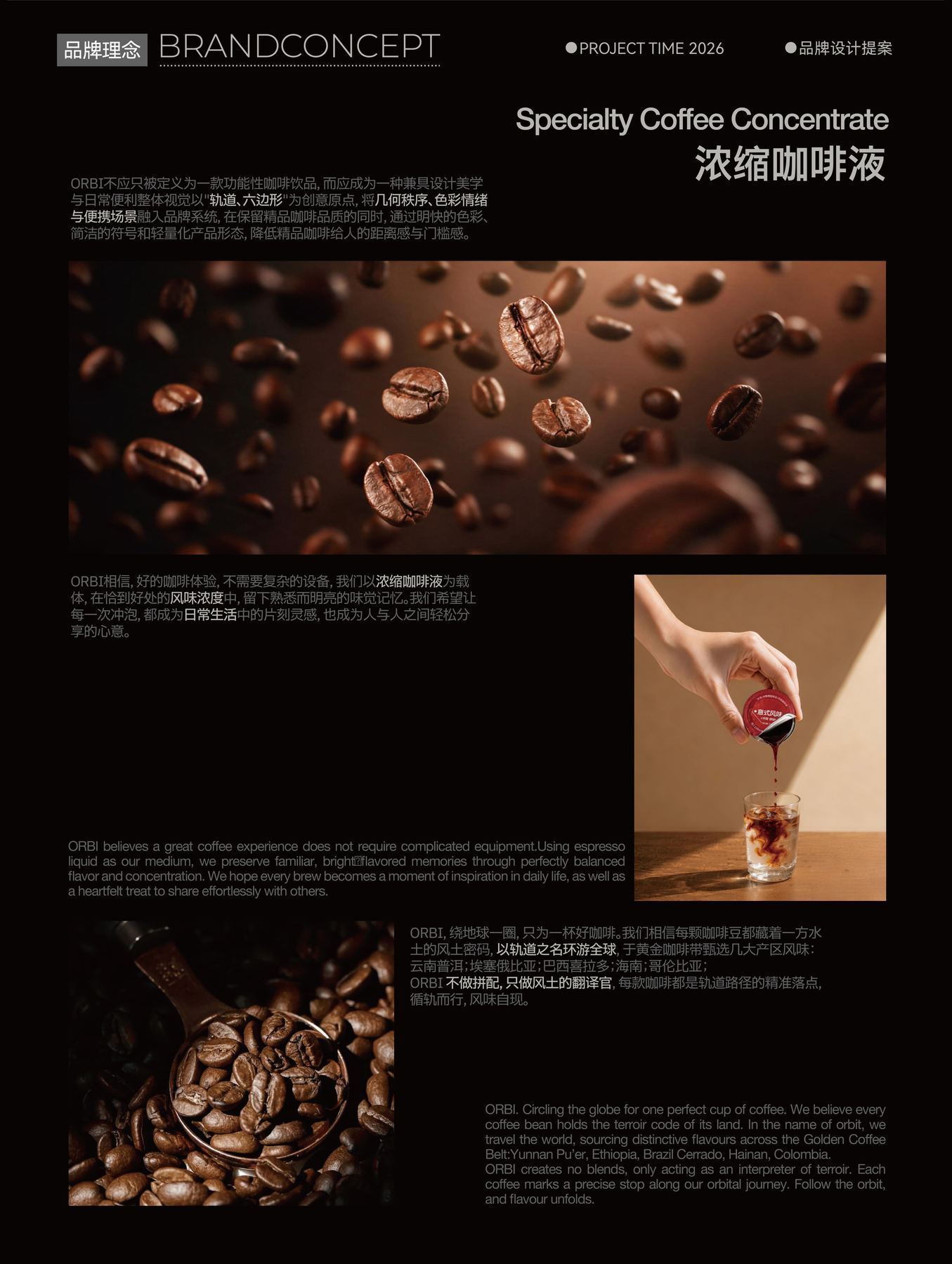 ORBI 浓缩咖啡液包装设计展示图